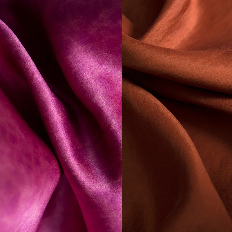 高品質パターン印刷杭州祥雲糸レッドクラウド生地シルクキンポウゲ布服デザインドレス