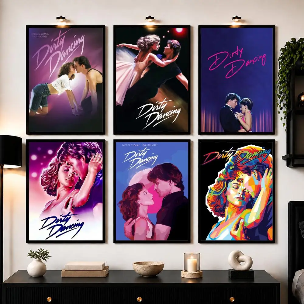 D-Dirty Dancing Poster Wall Art Sticker For Living Room Bedroom Bar Home Decor Mural Painting Decoration