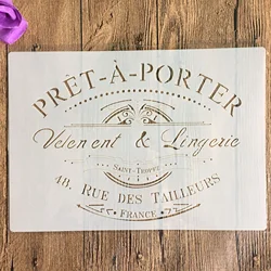 A4 29 * 21 cm Stencil fai da te Pittura murale Scrapbook Colorazione Goffratura Album Modello di carta di carta decorativa, stencil da parete