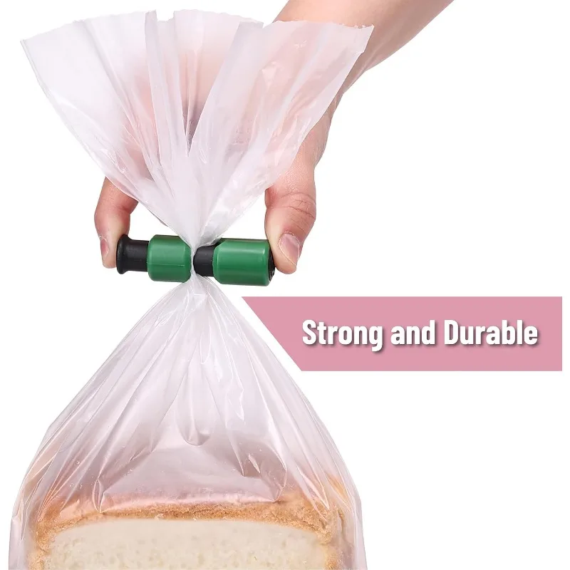 8Pcs Plastic Squeeze-Lock Bread Clips - Food Storage Clips for Bread, Snacks & Food Package Bags