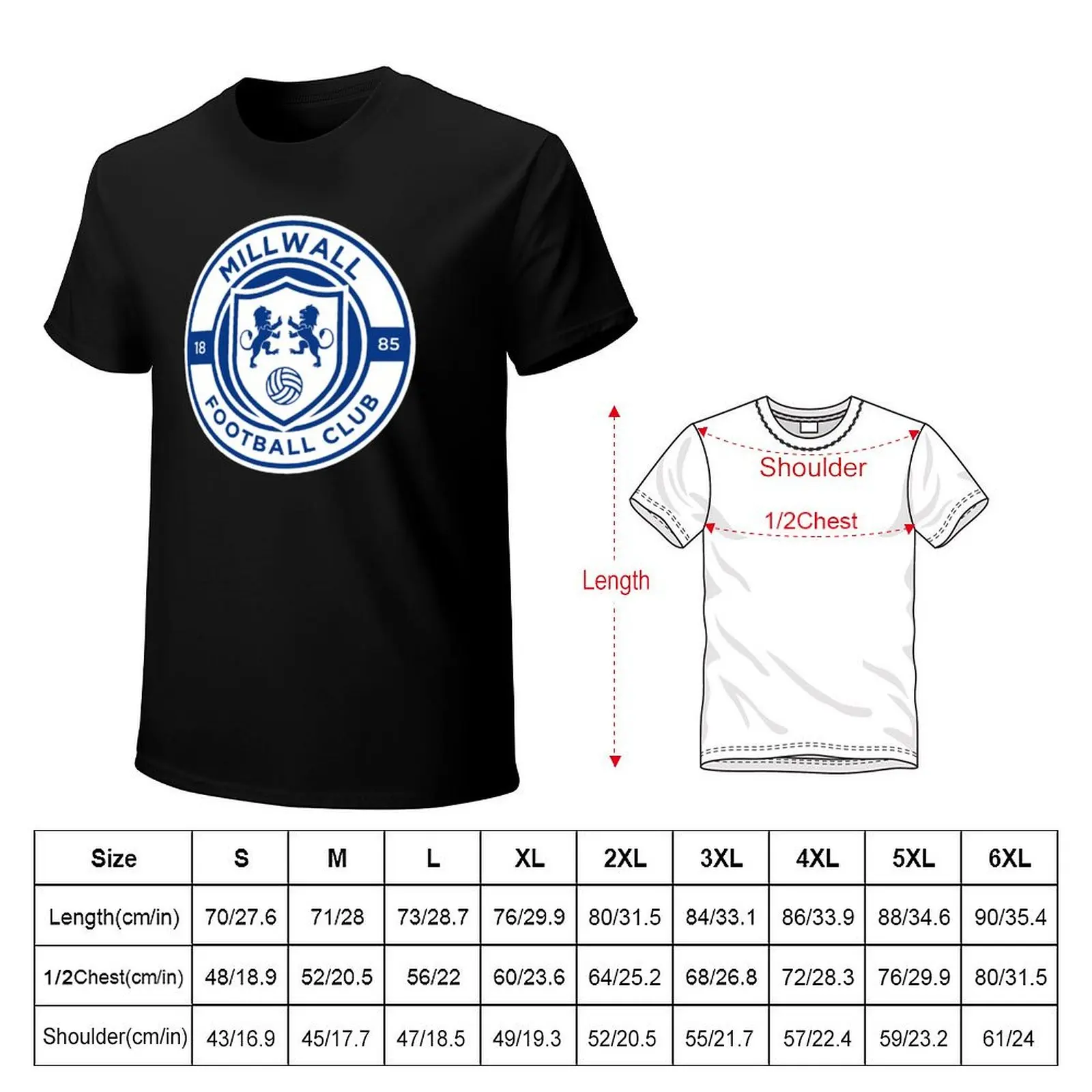 Millwall Logo T-Shirt sports fans quick drying mens designer clothes