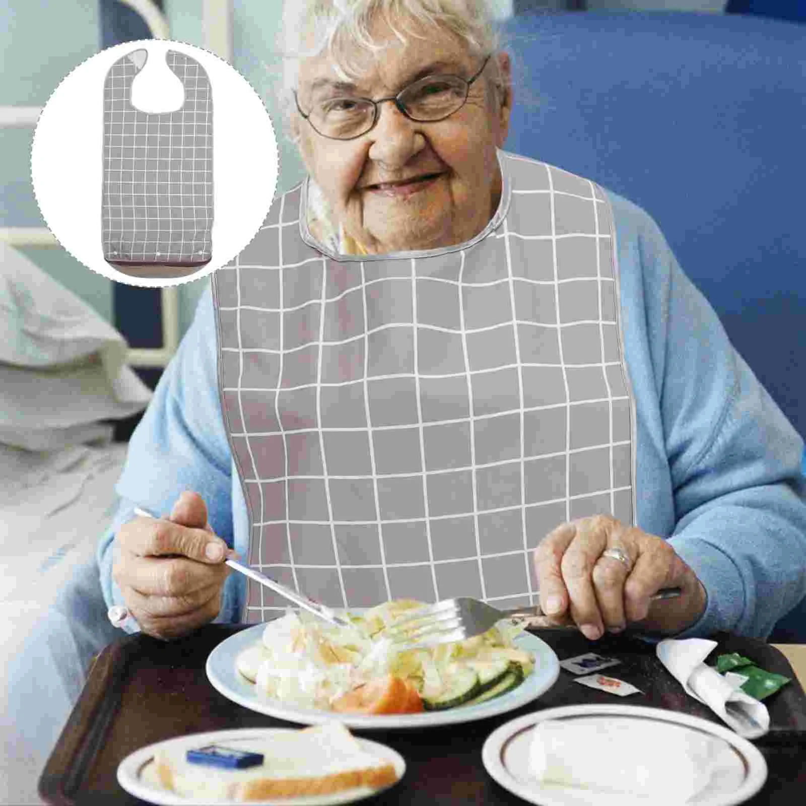 Elderly Eating Bib Poster Laundry for Bibs Home Decor Charcuterie Pan Special Needs Men Aldult