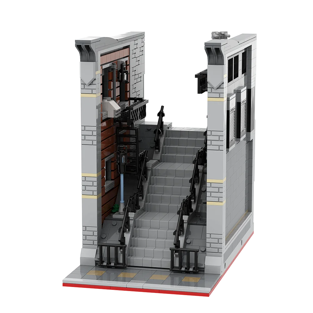 

MOC Joker Stairs Building Block Movie Scenes West 167th Street Step Model Tourist Place DIY Brick Decor City Toy Gift Adult Kids