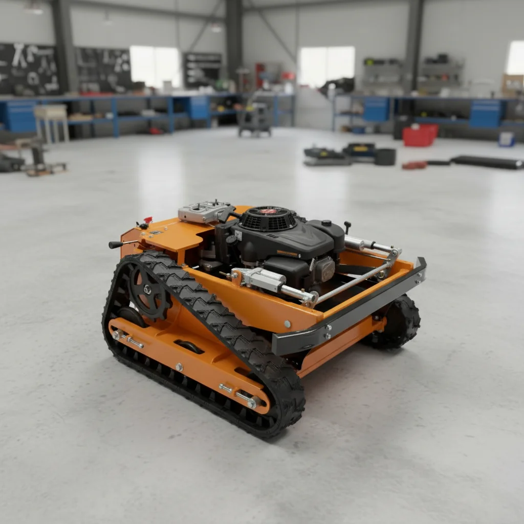 

4 Function Remote Control Lawn Mower Grass Cutting Shredding Bulldozing Snow Blowing Cordless Garden Mower for Farm Yard Landsca