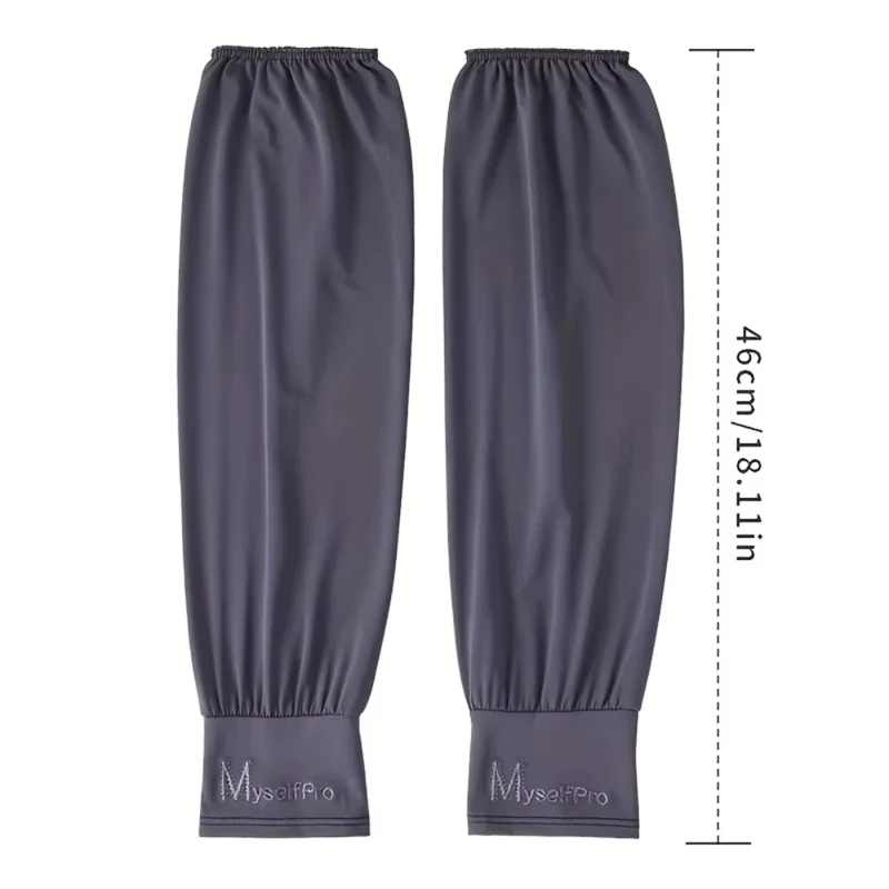 1 Pair Mens Ice Arm Sleeves Sunscreen Elastic Driving Gloves Outdoor UV Protection Arm Cover Sleeves Lightweight Cool Muff 2026 image 5