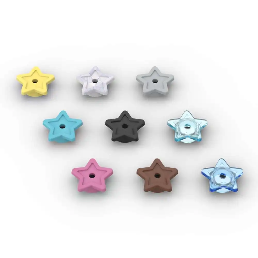 

MOC, 10 шт., детали кирпича 11609, круглые 1x1 со звездами, набор строительных блоков, маленькие отверстия для булавок, тарелка, частицы, головоломка, игрушки, подарок на день рождения для ребенка