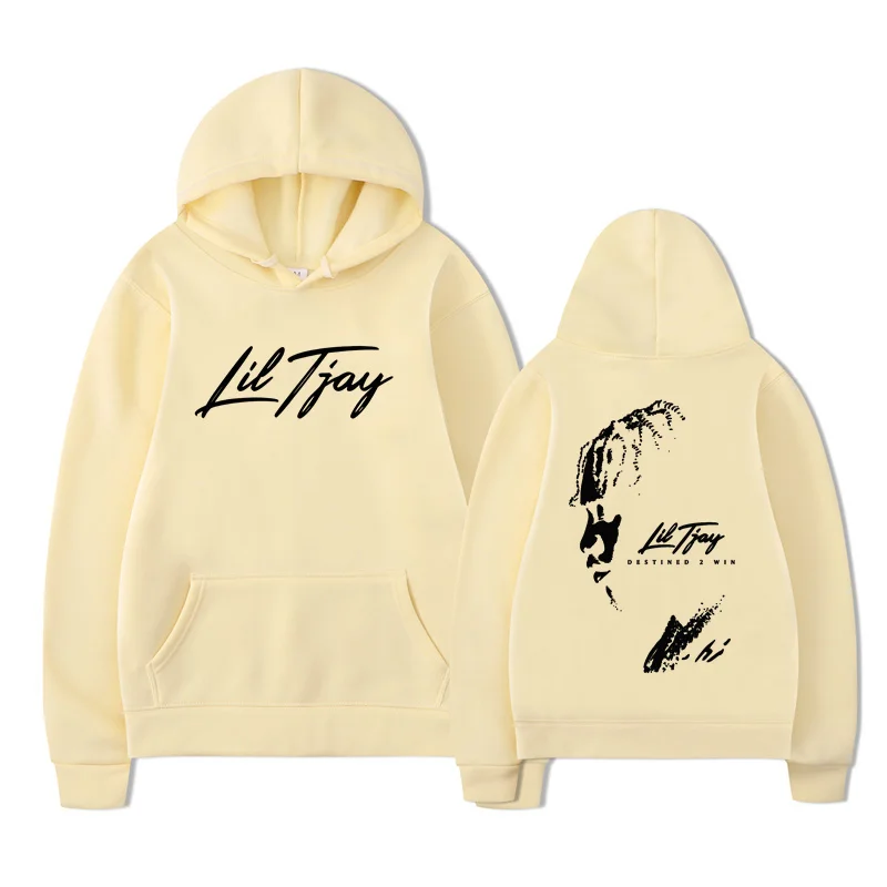 Rapper Lil Tjay Graphic Hoodie Destined 2 Win Music Album Sweatshirts Men\'s Women Hip Hop Fashion Hooded Harajuku Y2K Streetwear