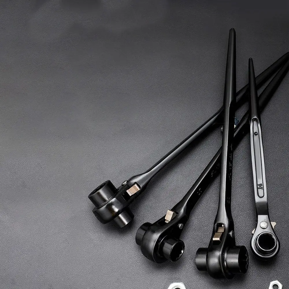 

Portable Metal Ratchet Wrench Bidirectional Pointed Tail Socket Wrench Quick Release Double-Headed Ratchet Spanner Hand Tool Kit