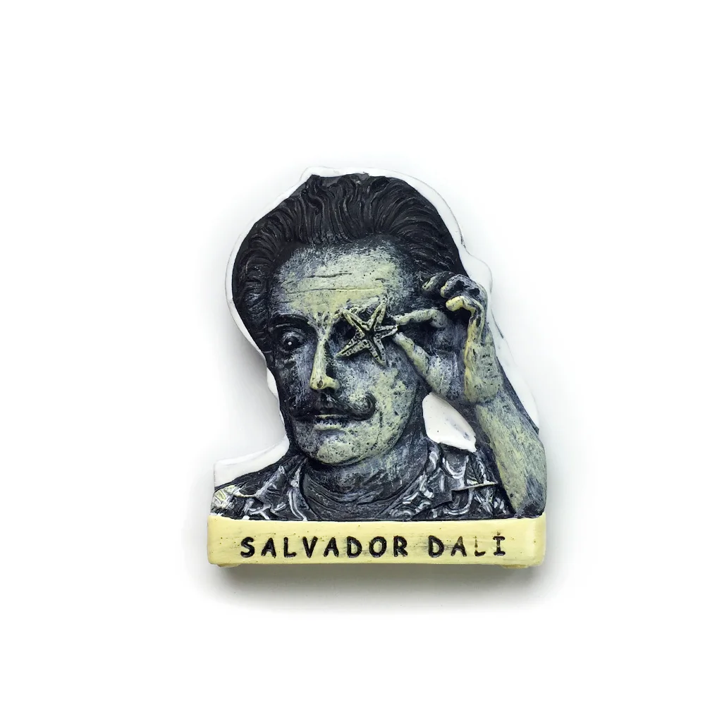 

3D Stereoscopic Resin Refrigerator Magnet - Salvador Dali Work - Strong Backside Magnetic Clip - Creative Home Decoration