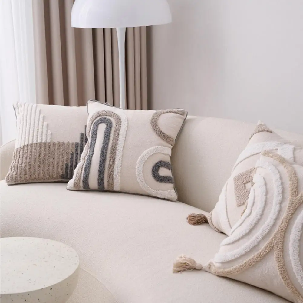 Braided Rope Pattern Pillowcase Bedroom Accent Pillow Cover Boho Textured Throw Pillow Covers with Braided for Sofa for Office