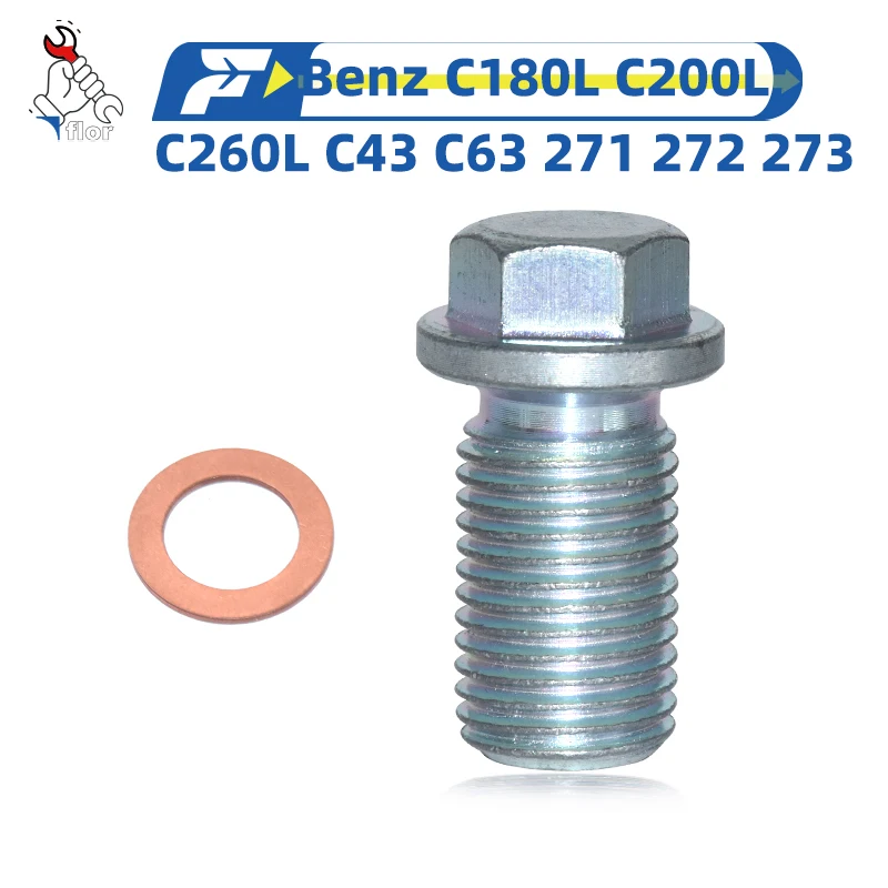 

For Benz C180L C200L C260L C43 C63 271 272 273 Engine Oil Pan Drain Screw And Gasket Bolt