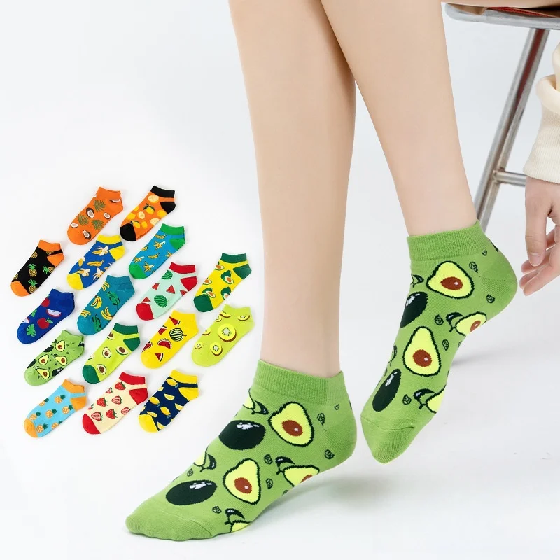 جوارب كاحل للرجال بدون عرض من الفاكهة لعام 2025 بتصميم Sokken على شكل أناناس وبطيخ ومضادة للانزلاق وقابلة للتنفس من القطن لرياضة الجري في صالة الألعاب الرياضية #4