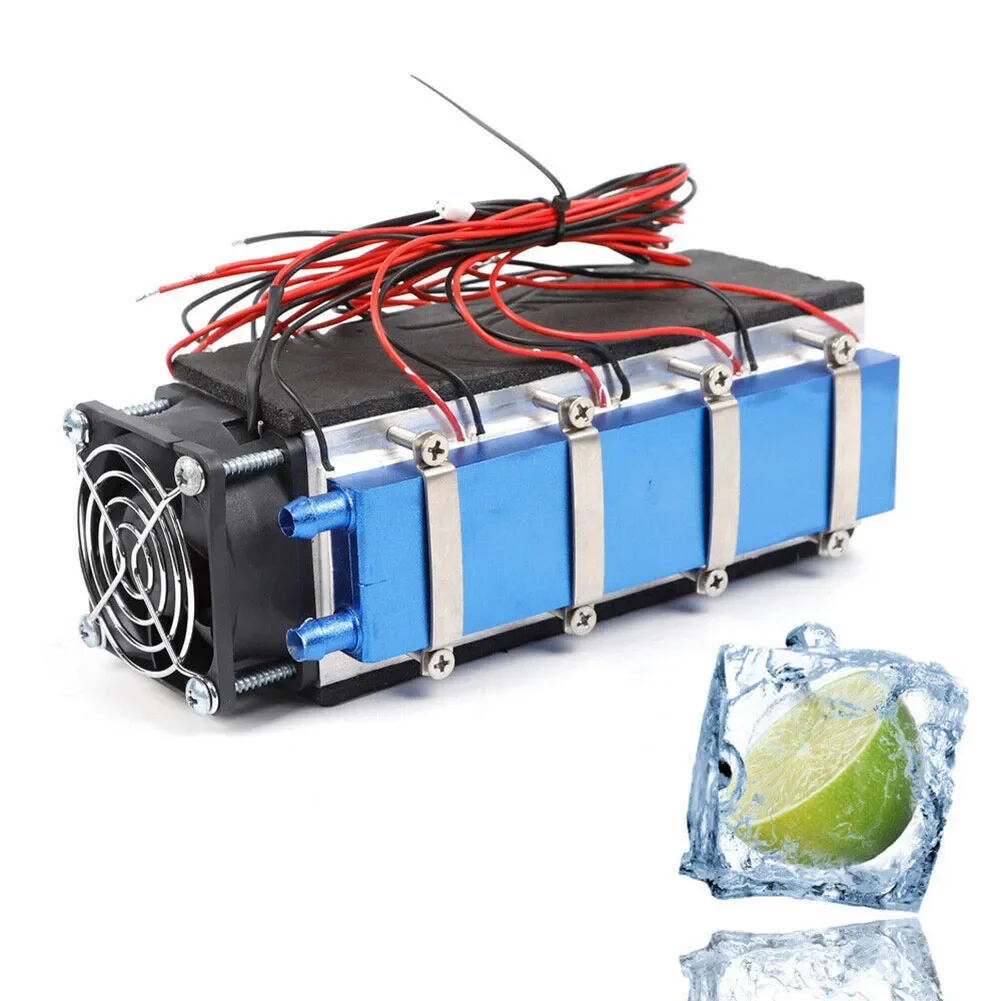 

DIY Peltier Cooler Air Conditioner 10 Buckles 12V 50A 5m Water Pipe Cooling Fan Low Noise Protective Mesh Cover