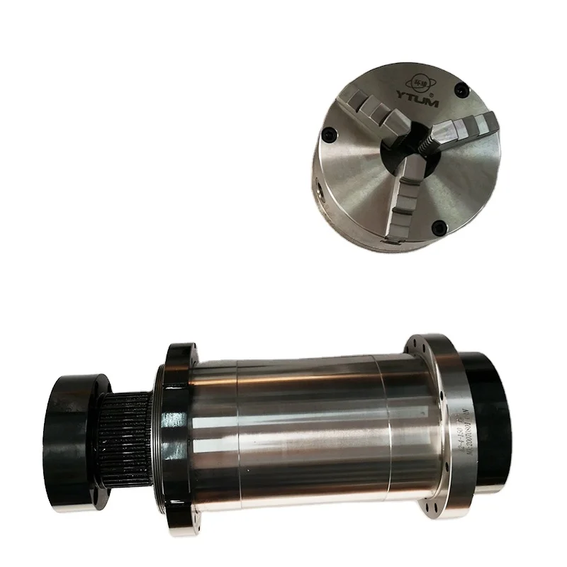 

A2-4 Belt Driven Spindle with Machine Tool Spindle Tool 3 Jaws Penumatic Chuck