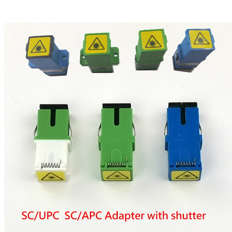 

10pcs Free Shipping SC APC/UPC Optic Fiber Adapter Connector SC no ear Simplex Fiber Optic Adapter Coupler Flange With Dust Cove