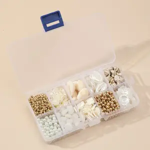 Handgefertigte Muschelimitation Perlenkette, Naturstein, Halsketten, Armbänder, Fußkaiser und andere Materialien, Seaside -Tourismus, DIY, 1 Box 6 Hauptverkaufsdekoration von Concha - №3