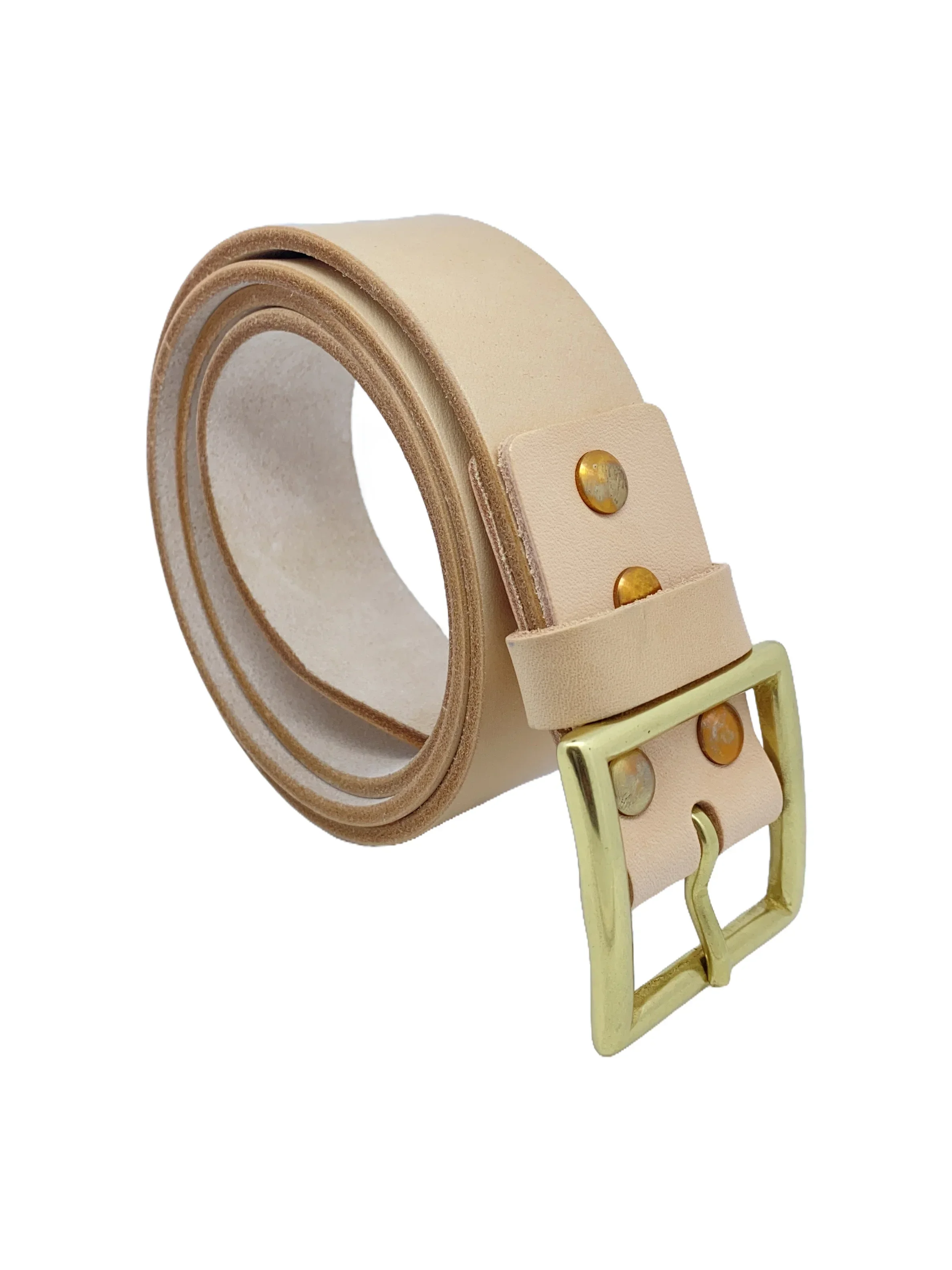 SauceZhan Italian Full-grain Leather Brass Buckle Cowskin Genuine Leather Belt Man Waist Belt Men H Belt Buckle