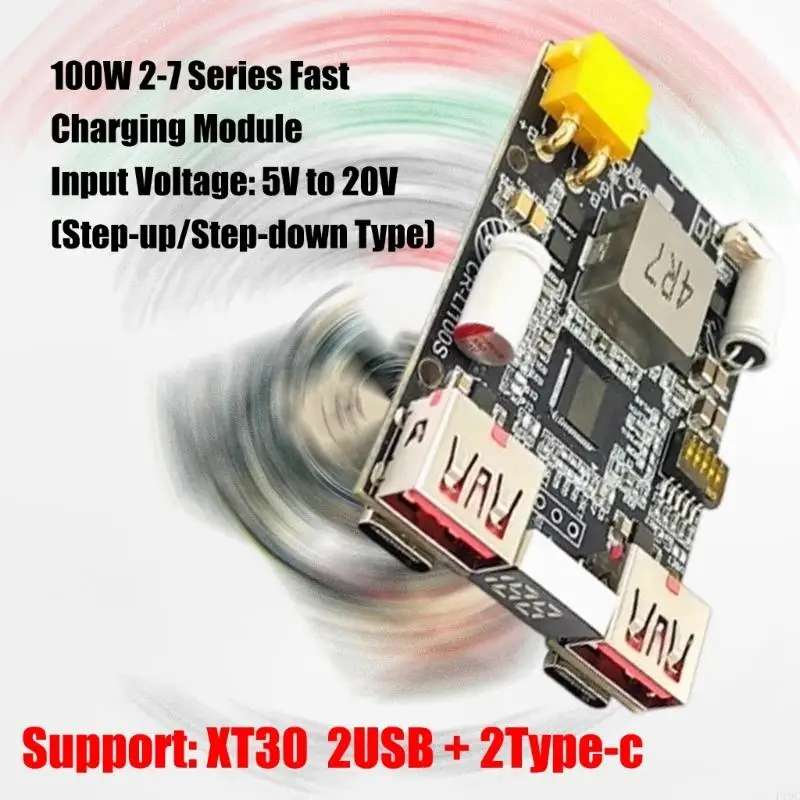 

5-20V 2-7S 100W Charging Module Fast Charging Mobile Power Motherboard For Energy Storage Mobile Power Support PD2.0 F19C