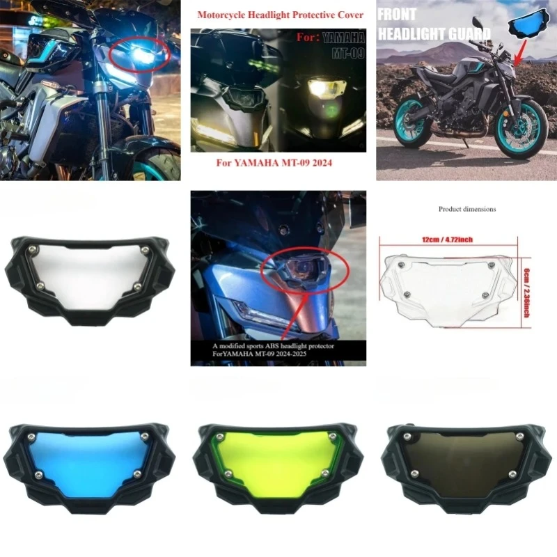 

Motorcycle headlight cover protective sheet suitable for Yamaha MT09 MT-09 MT 09 2024 2025Y-AMT headlight protective cover