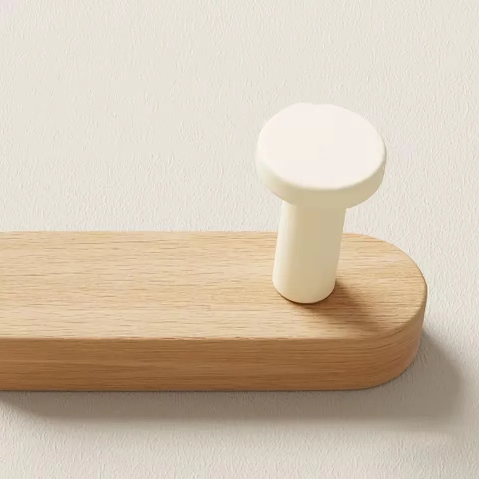 Selbstklebende Wandhaken aus Holz zum Aufhängen von Mantel, Handtuch, Kleidung, Decke, Hut, Rucksack, Robe, Eingangsbereich, Schlüsselhalter, Dekoration – Detail 5