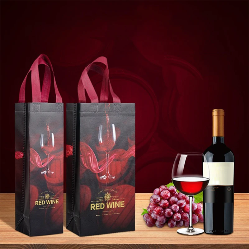 Verdickte Vlies Wein beutel Einzel-und Doppel rotwein verpackung Handtasche Wein tragbare Geschenk verpackung Tasche