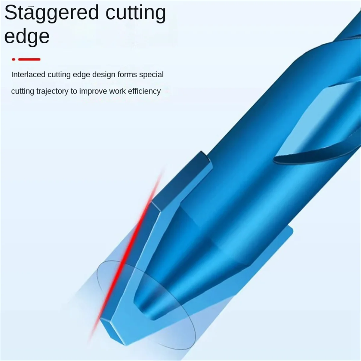 10Pcs Crooked Head Eccentric Drill 10-Piece Multi-Purpose Drill Set, Focused on Glass Concrete, for Ceramics, Brick