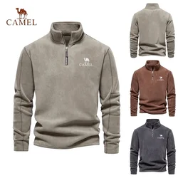 Autumn and Winter Men's High-quality Embroidered Wool Zipper Pullover Jacket, New Luxury, Fashionable, Casual, Warm, Windproof J