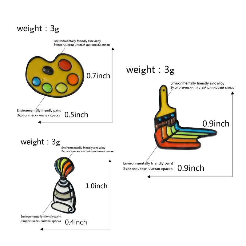 Оптовая продажа, новые инструменты для рисования, палитра, кисточка для рисования, радуга, искусство, эмаль, шпилька, фотография, подарок для друга
