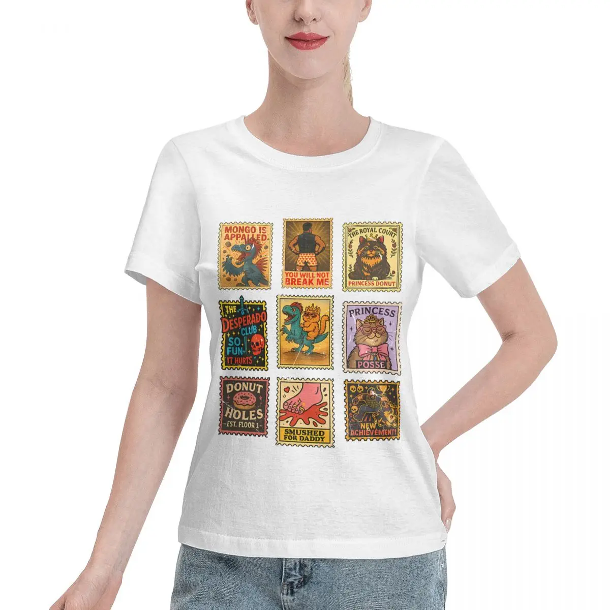 Street Pick Dungeon Crawler Carl Vintage Stamp Women's T-shirt Classic Oversized Top