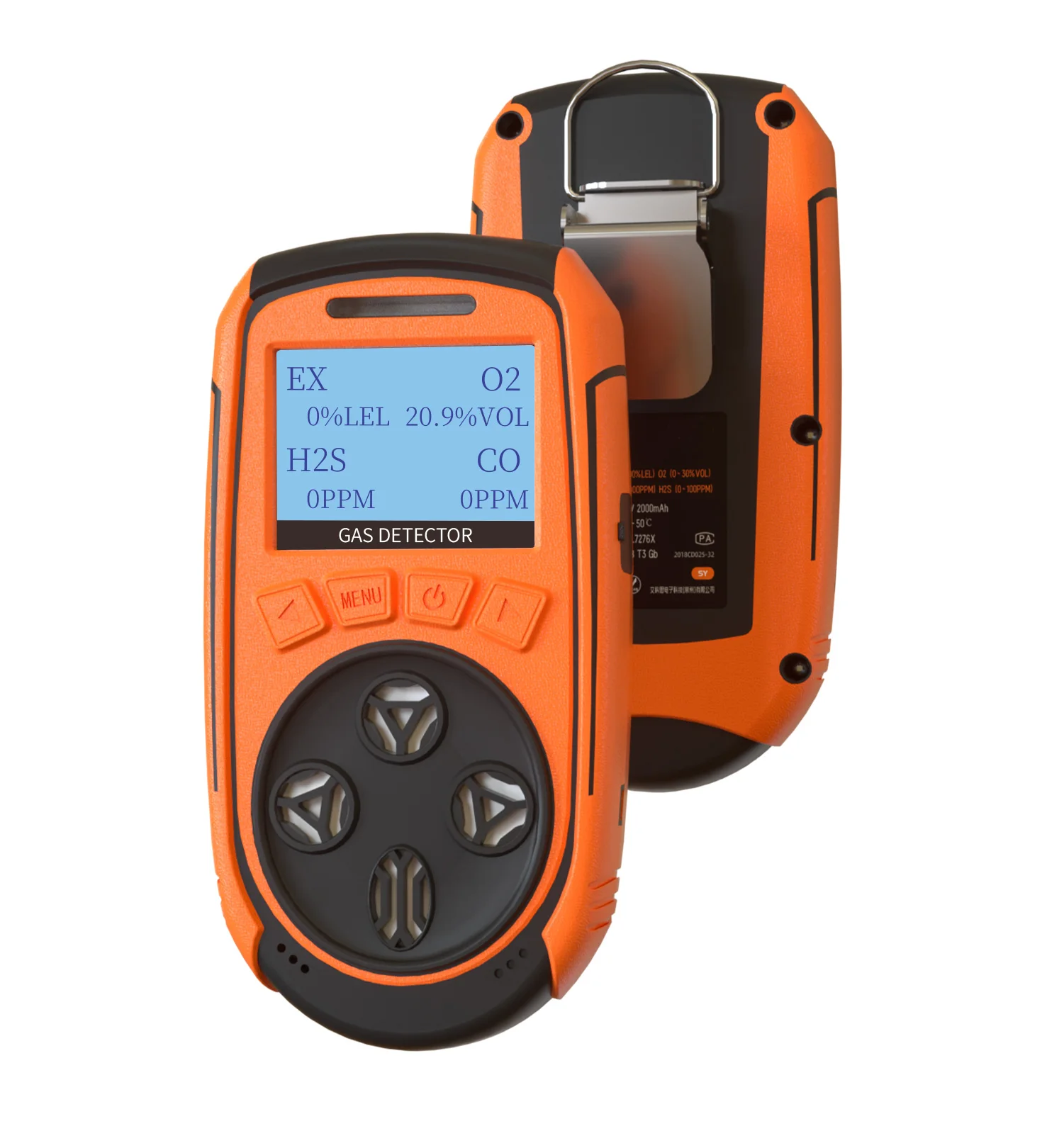 كاشف الغاز المتعدد القابل للاحتراق المحمول H2S CO O2 إنذار أول أكسيد الكربون كاشف الغاز الطبيعي مقياس الأكسجين H2S LEL محلل الغاز