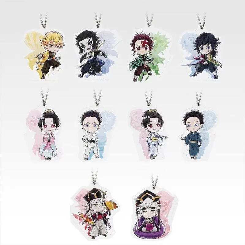 

Demon Slayer: Kimetsu No Yaiba Keychain Akaza Kamado Tanjirou Anime Peripheral Cute Creativity Exquisite Schoolbag Ornament