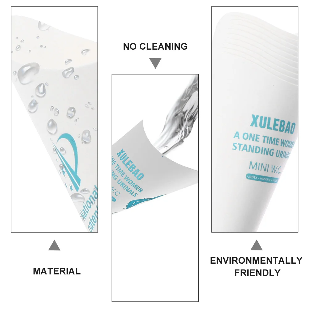 

10pcs Portable Urinal Cup Disposable Paper Female Urination Device For Travel Camping Outdoor Use Women Pee Funnel Drainage