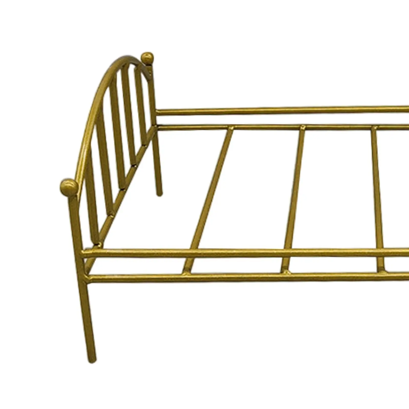 1:12 Schaal Ijzeren Huis Bed Poppenhuis Metalen Bed Diy Pop Home Meubelen Ambachtelijke Mini Meubelen Accessoires Voor Poppenhuis