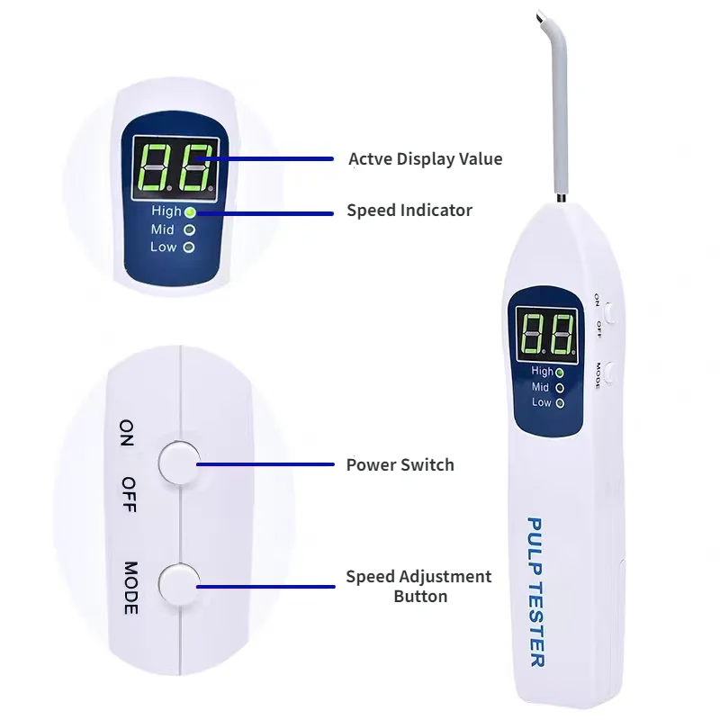 TOSI Dental Endodontic Pulp Tester For Teeth Nerve Vitality Detector Oral Teeth Nerve Endodontic Dentisty Measuring Tools