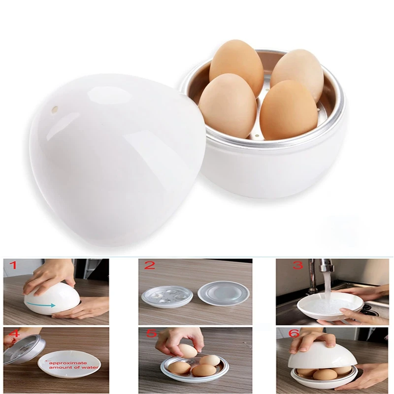 Egg Pod - Caldeira de ovos para micro-ondas Fogão a vapor para ovos cozinhe perfeitamente ovos e separa a casca