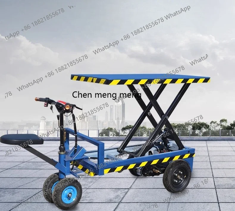 New arrive Upside down donkey small electric hydraulic construction site mobile lifting platform scissor lift flatbed transporte