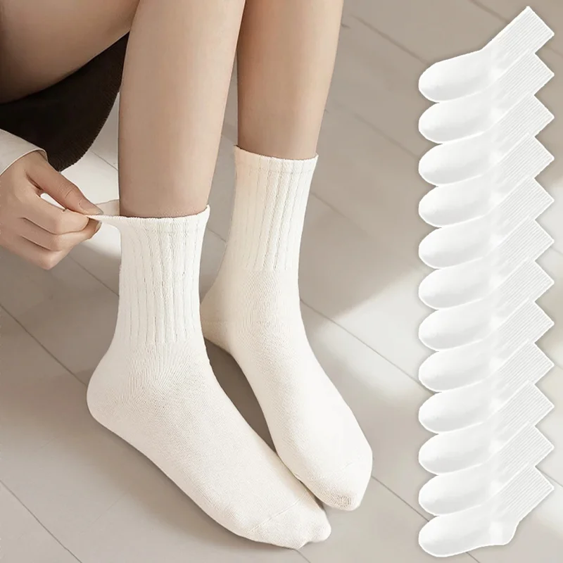 

[12 Pairs] Women's Midnight Long Socks Four Seasons Student School Uniform Women's Socks Set