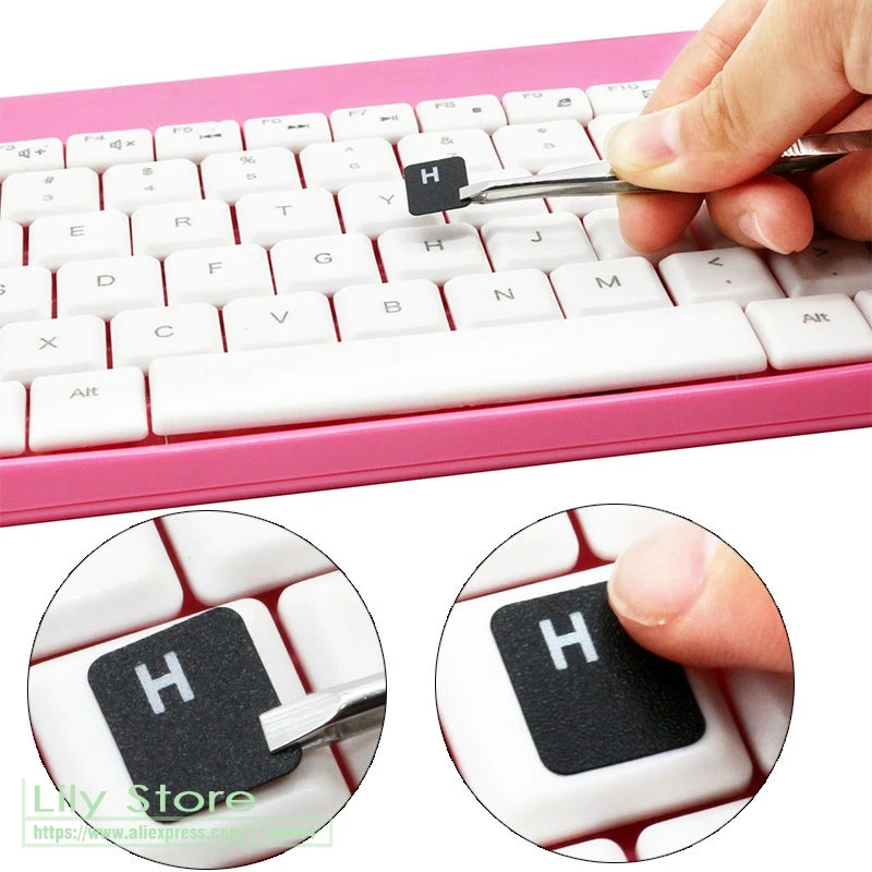 Set di 2 Adesivi per Tastiera Inglese Universali, Caratteri Bianchi su Sfondo Nero, Adatti per Laptop, Notebook, Desktop, Adesivi Opachi per Tastiera,proteggi tastiera impermeabile per computer Set di 2 Adesivi per Tastiera Inglese Universali, Caratteri Bianchi su Sfondo Nero, Adatti per Laptop, Notebook, Desktop, Adesivi Opachi per Tastiera,proteggi tastiera impermeabile per computer