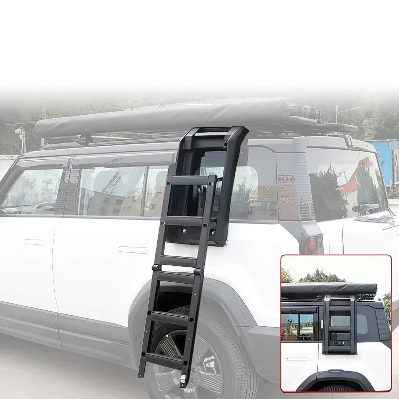 

High-quality car upgrading accessories for Chery ICAR 03 and other models Aluminum alloy climbing side ladder foldable
