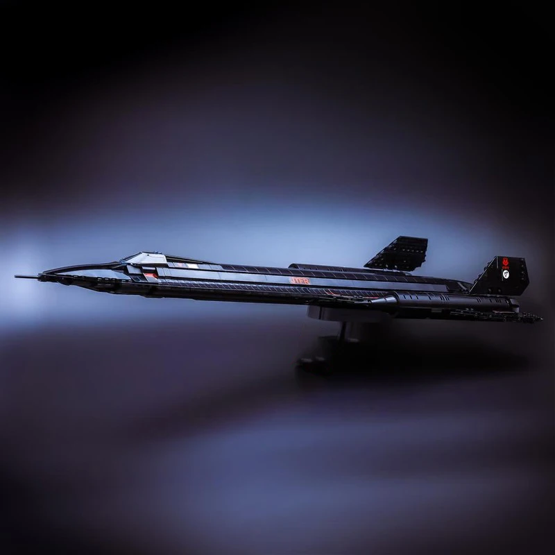 1228PCS MOC-240413 SR-71 Blackbird Vechter Luchtmacht Verkenningsvliegtuigen Militaire Vliegtuig Model Bouwstenen Bricks Speelgoed
