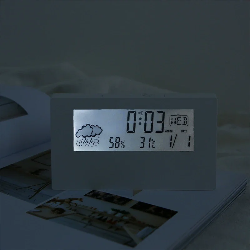 Xiaomi LED Thermometer Hygrometer Multifunction Electronic Clock Temperature Humidity Meter Weather Station Home Alarm New