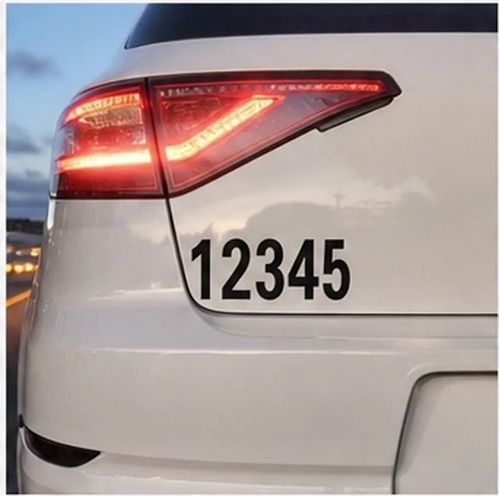 4Sets Door Number Sticker Reflective Decal 0-9 Digits Strong Adhesion Waterproof Pet for Mailbox Sign Street Address