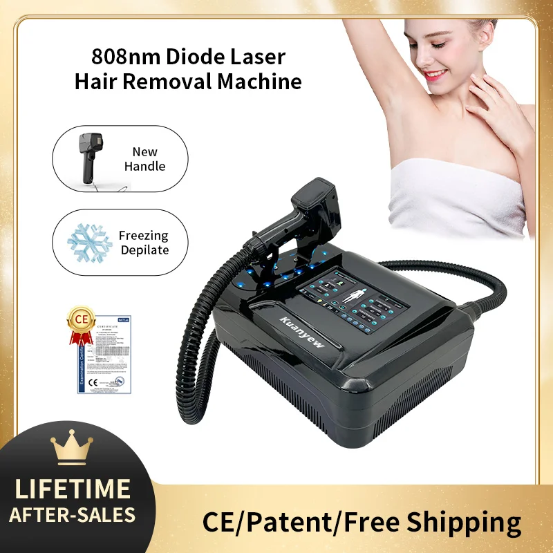 808 Wavelength Permanent Portable 808nm Diode Laser Hair Removal Ice Platinum Depilacion Fast Cooling System Laser Best Experien