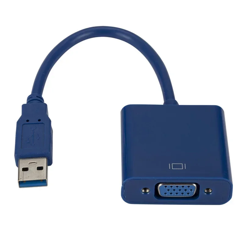 Câble adaptateur USB 3.0 vers VGA, carte de fouille externe, prend en charge XP, WIN7, 8, conversion HD, transmission et directions