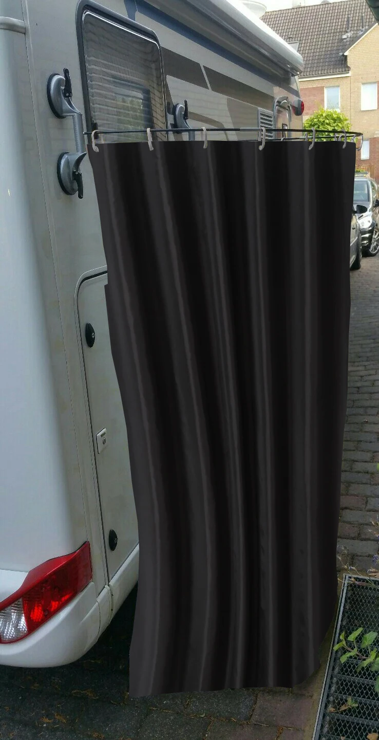 A Set Caravan Camping Outdoor Shower Cabin / Cubicle Kits With Suction Cups & Rod & Shower Curtain For Motorhomes Part