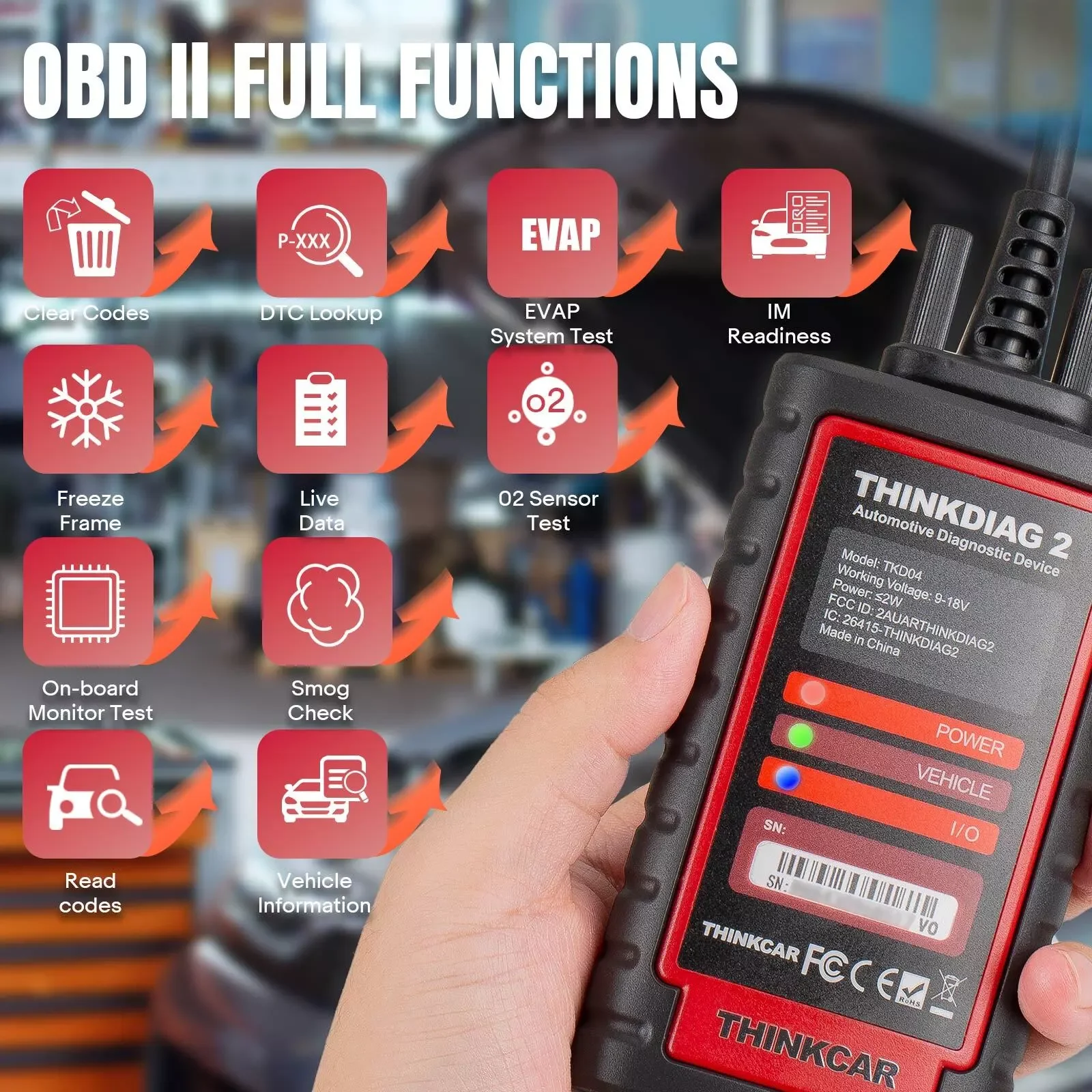 Thinkdiag 2 OBD2 Scanner with CAN-FD, Bluetooth & WiFi