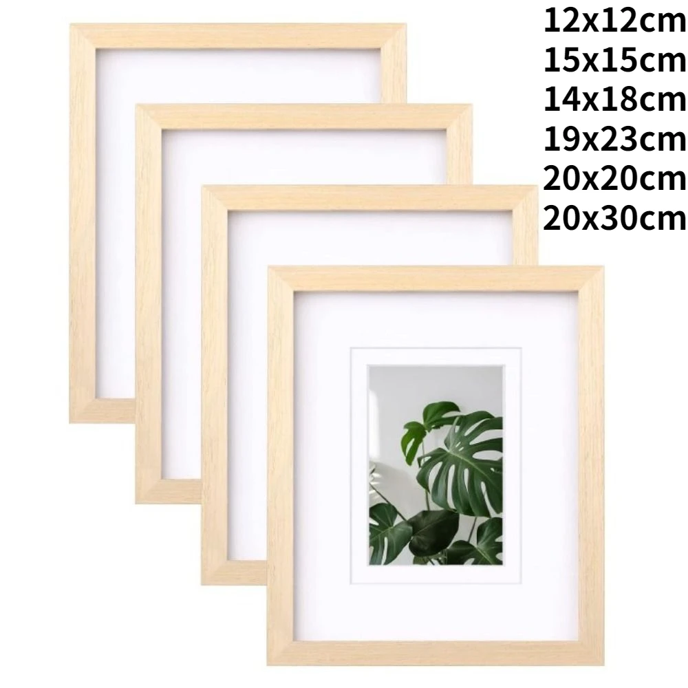 Soportes de fotos de madera en blanco para niños, marcos de arcilla DIY para el hogar, artesanía de madera, fiesta, regalo para niños, adorno de escritorio, marco de fotos