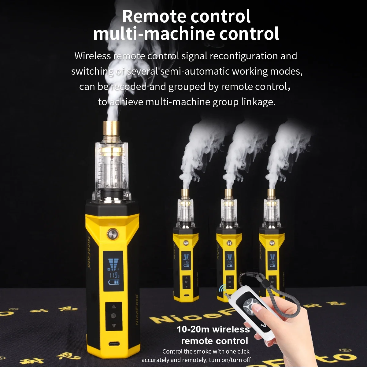 

NEW NiceFoto Fog 101 Pro Cordless Battery Powered Outdoor Small Pocket Fogger Smoke Generator Machine for Cosplay