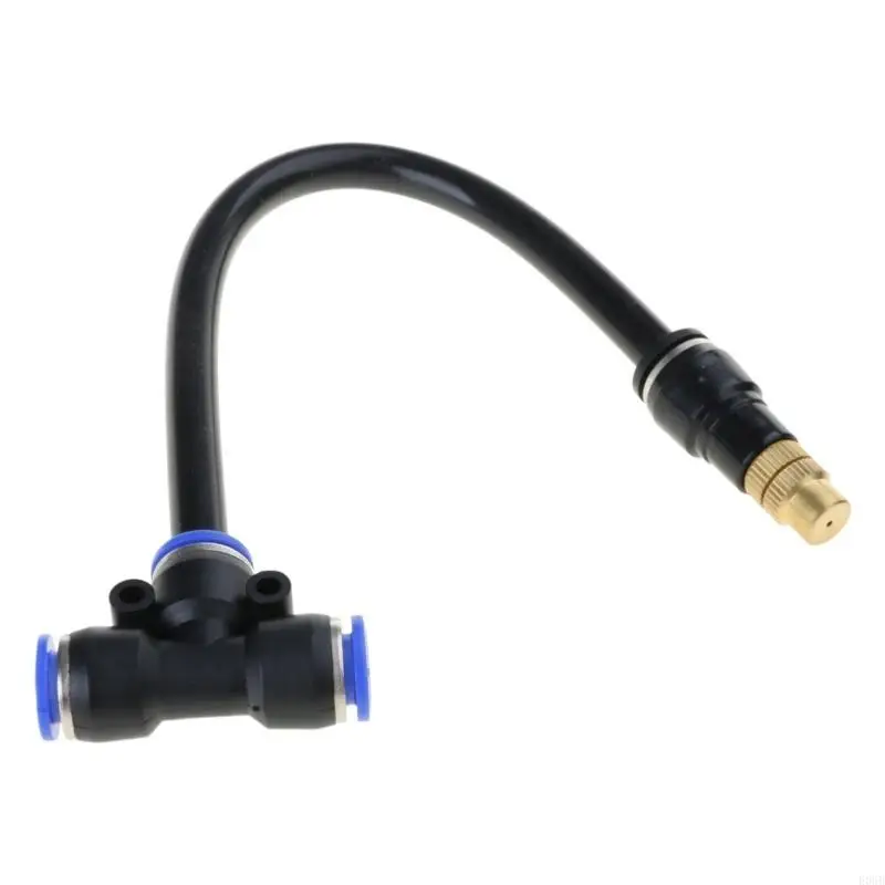 E06B Brass Misting Nozzles for Mister Nozzle Thread Misting Nozzle Tees with Plug Adjustable for Outdoor Misting System
