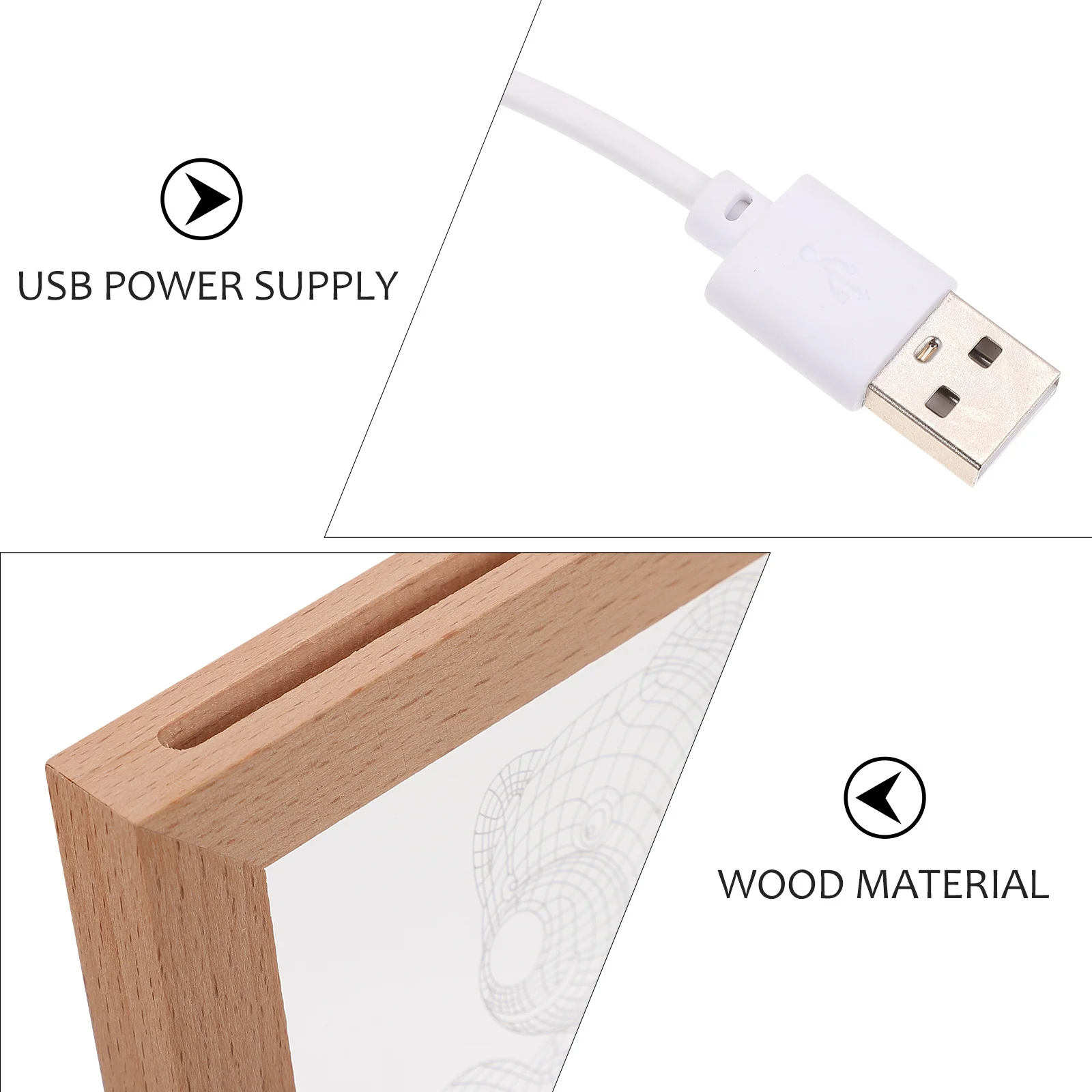 

1Pcs LED Photo Frame Decorative Light Creative Night Lamp for Living Room Home Decor USB Luminous Frame Lamp Party Housewarming